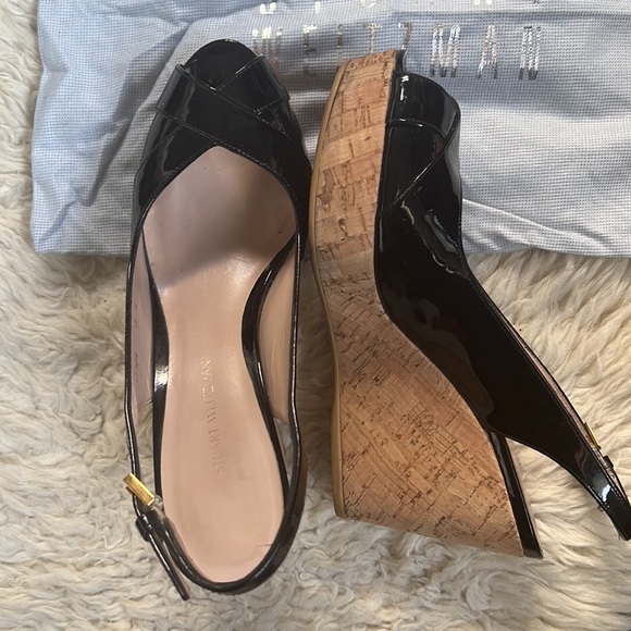 Stuart Weitzman open toe sandals Size 7 black - Picture 2 of 6